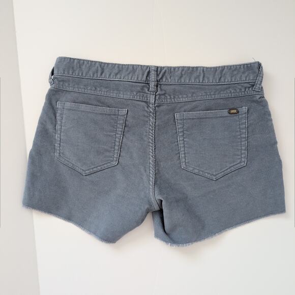 Carve Designs Corduroy Shorts Size 6 Blue Gray Cut Offs Fringe Cotton - Picture 6 of 7